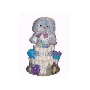  Purple Puppy Love Diaper Cake Baby