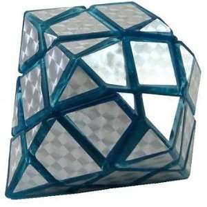    Blue Transparent Diamond Brain Teaser Puzzle Cube Toys & Games