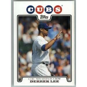   Derrek Lee / Cubs Win 7 In A Row / MLB Trading Card   In Protective