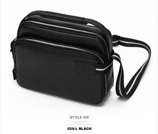 PU Leather Cross Body Shoulder Messenger Bag M029 Black  