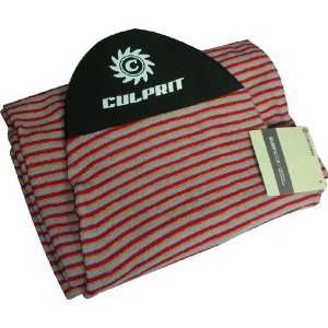 Culprit Surf Protector Surf Board Sock  Red/Yellow/Grey Striped  76 