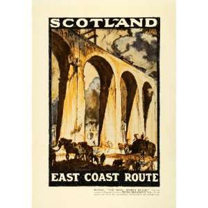  Mini Poster Frank Brangwyn Royal Border Bridge Scotland London Rail 