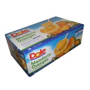 Dole Mandarin Oranges in Light Syrup Sixteen 4 Ounce Cups  