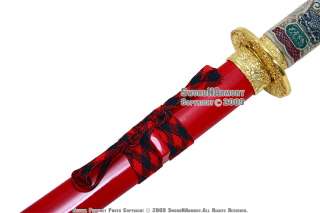Highlander 1 Style Samurai Katana Dragon Sword Red Scab  