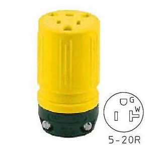 Bryant 1533bry Watertight Straight Blade Connector, 20a, 125v, Yellow 
