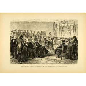   Cusco Tragedy Performance Court Priests   Original Engraving Home