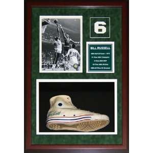  Bill Russell Custom Framed Autographed/Hand Signed Converse 