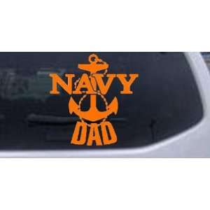 Orange 16in X 16.0in    Navy Dad Military Car Window Wall Laptop Decal 