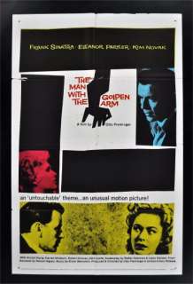 MAN WITH THE GOLDEN ARM * 1SH MOVIE POSTER SAUL BASS  