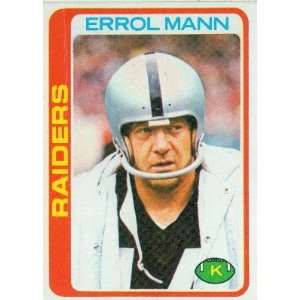  1978 Topps #210 Errol Mann   Oakland Raiders (Football 