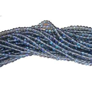  Montana Blue AB Czech 4mm Druk Beads Q.100 Arts, Crafts 