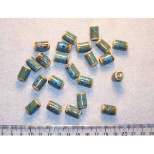  Blue Ceramic 16mm Tube Beads Arts, Crafts & Sewing