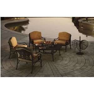   Outdoor Deep Seating Dining Set with Fire Pit Patio, Lawn & Garden