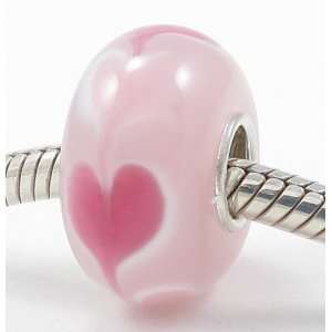  D32 Valentines Day Hearts European Style Bead Charm with 
