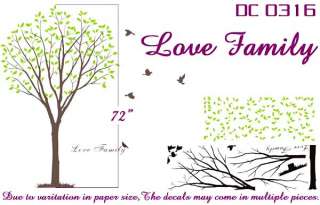 Wall Decor Decal Sticker Removable vinyl large tree 72  