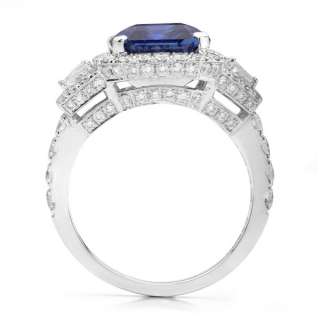 41 Ct Platinum Handmade Sapphire and Diamond Ring  