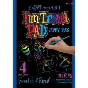  Rainbow Engraving Art Fun Travel Pads Happy Bugs