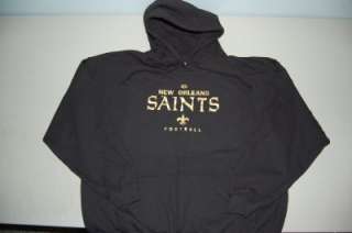 New Orlean Saints Black Hooded Sweatshirt NEW  
