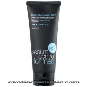   Natural Facial Deep Foam Cleansing   Sebum Control for Men Beauty