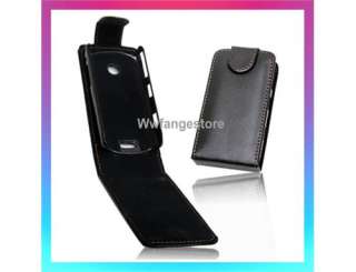 BLACK FLIP LEATHER CASE POUCH For SAMSUNG S5620 MONTE  