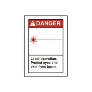 DANGER LASER OPERATION PROTECT EYES AND SKIN FROM BEAM (W/GRAPHIC) 14 