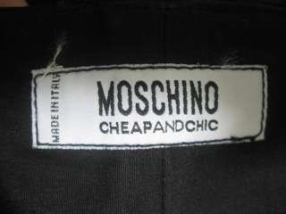 MOSCHINO Black Beaded Cropped Pants Slacks Sz 10  