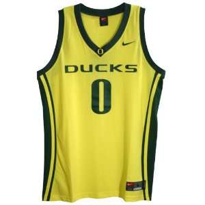  Nike Oregon Ducks #0 Yellow Replica Basketball Jersey 