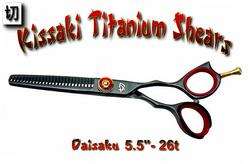 ½” Daisaku 26  tooth Black Titanium Thinning Shears