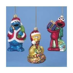  Sesame Street Glass Ornaments Elmo Cookie Big Bird 