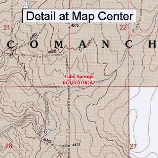 USGS Topographic Quadrangle Map   Tubs Springs, Colorado (Folded 
