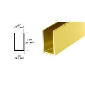  Brite Gold 1/2 Aluminum U Channel   12 ft long