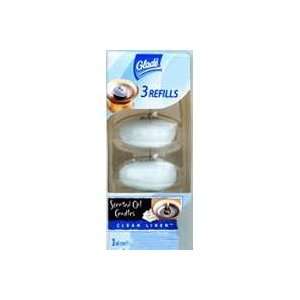   GLADE SCENTED OIL CANDLE REFILL 4 CT BOX, CLEAN LINEN