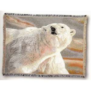  Al Agnew Polar Bear Tapestry Throw