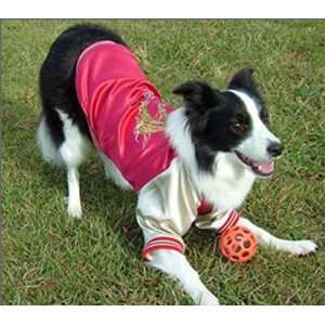  Dragon and Phoenix Dog Stadium Jacket Color Red Size LM 