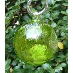  Lime Green Hand blown Glass Sun Catcher Gazing Globe with 