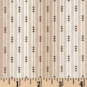  44 Wide Alexandra Dots and Dashes Stripe Tan Fabric By 