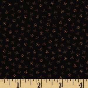 44 Wide Ravenwood Tiny Flowers Black Fabric By The Yard