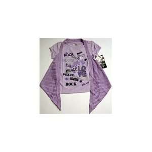  Star Ride Girls 4 6x Purple Peace, Love, Rock n Roll Vest 
