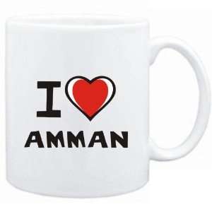  Mug White I love Amman  Capitals