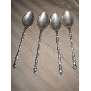  Set of 4 Collectible Souvenir and Demitasse Sterling 
