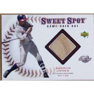  Andruw Jones 2001 Upper Deck Sweet Spot Bat Card Sports 