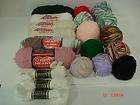 Lot of 20 New and Used Skeins of Yarn, Red Heart, Greslan & others