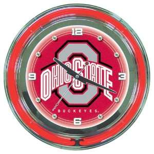  Ohio State University Neon Clock   14 inch Diameter 