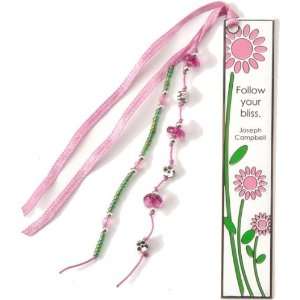  Bookmark Motto Pink flower