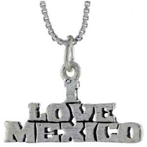  Sterling Silver I LOVE MEXICO Talking Pendant Jewelry