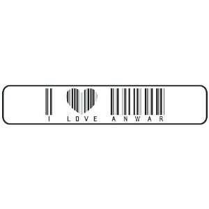   I LOVE ANWAR BAR CODE  STREET SIGN