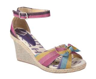 REFRESH ROSY 01 Women¡¯s espadrille wedge sandal front upper bow and 