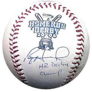  Ryan Howard Autographed Game Used Baseball with HR Derby 