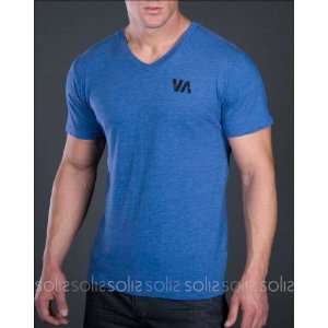 RVCA Clothing   Mens VA Paint V Neck S/S Tee Shirt in Royal H606U02V 