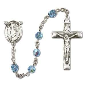  St. Dominic de Guzman Aqua Rosary Jewelry